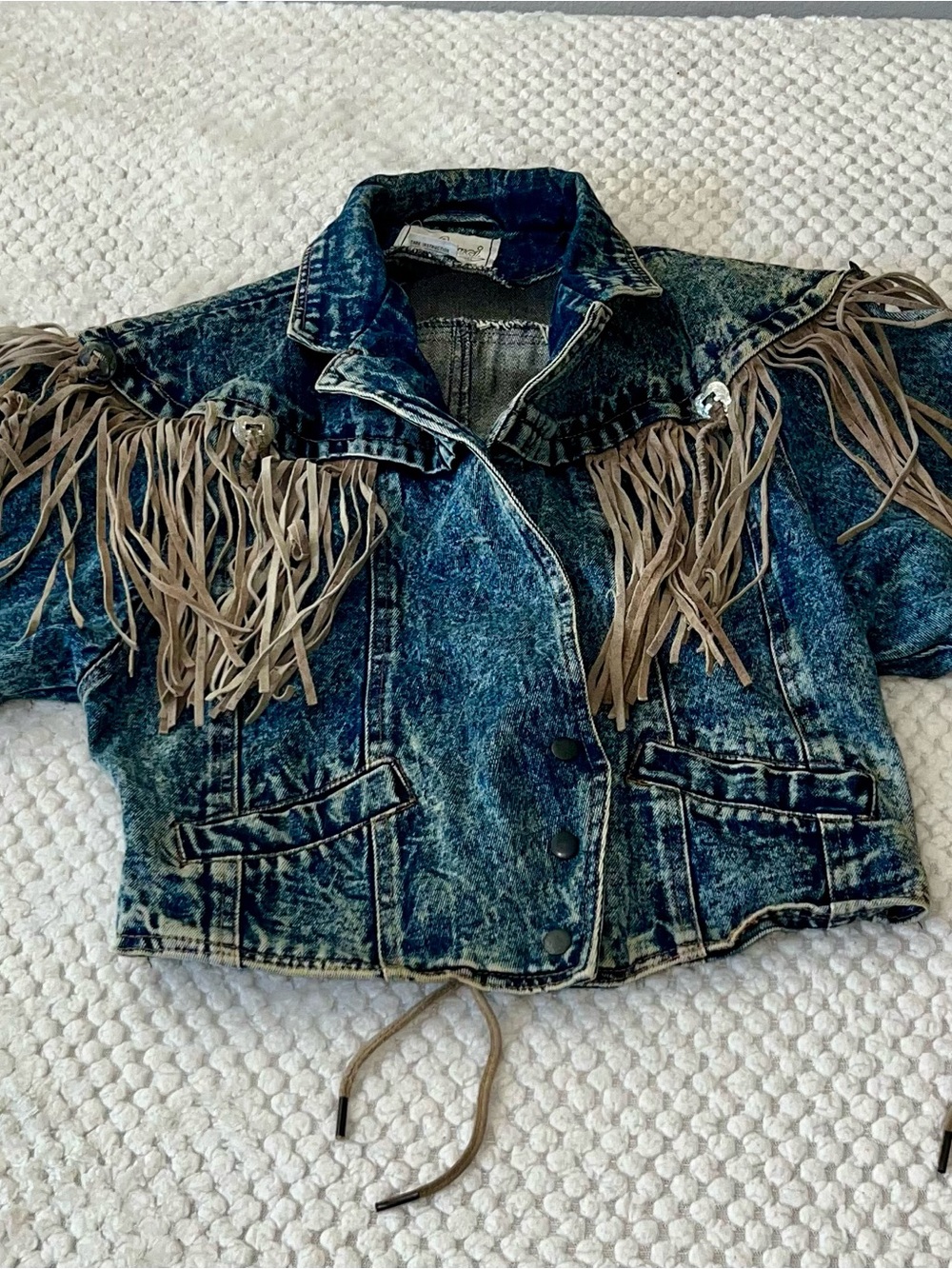vintage Learsi acid wash denim jacket from the 1980s